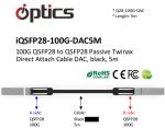 QSFP28-100G-DAC5M 100G QSFP28 To QSFP28 DAC Passive Direct Attach Cable 5M