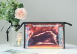 Oilproof Transparent PVC Handbag 25 x 18cm Customized Logo With Zipper Closure