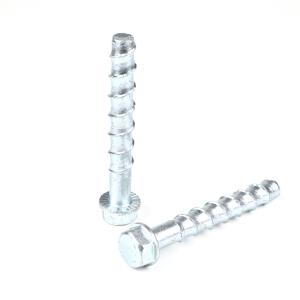 Quality Carbon Steel Zinc Plating M16 125mm Hex Head Anchor Bolts For Concrete Wall Light-Gauge Steel Fixing wholesale