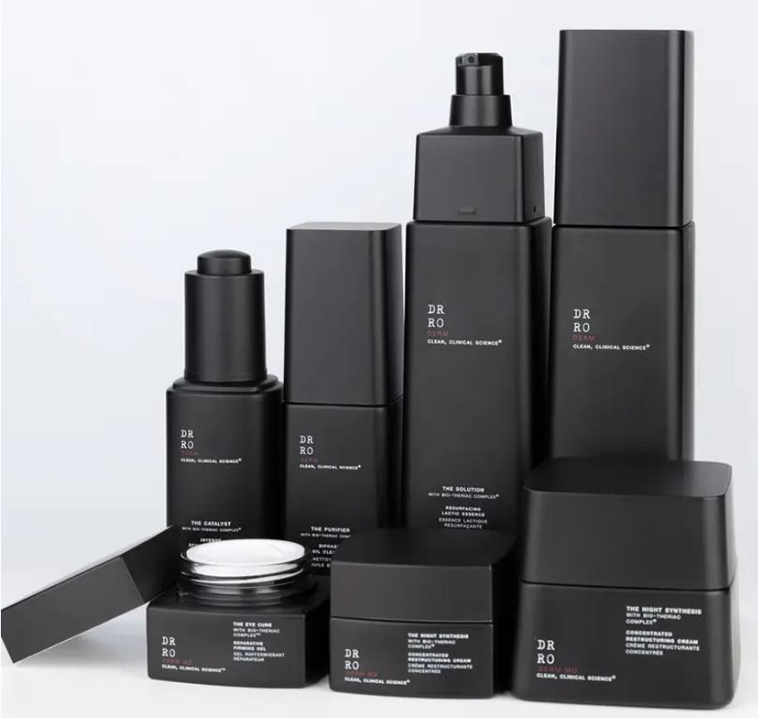 Glass Base Luxury Skincare Packaging Empty Trapezium Container 30g50g Pink Matt Square Mini Cosmetic Cream Jar with Cap