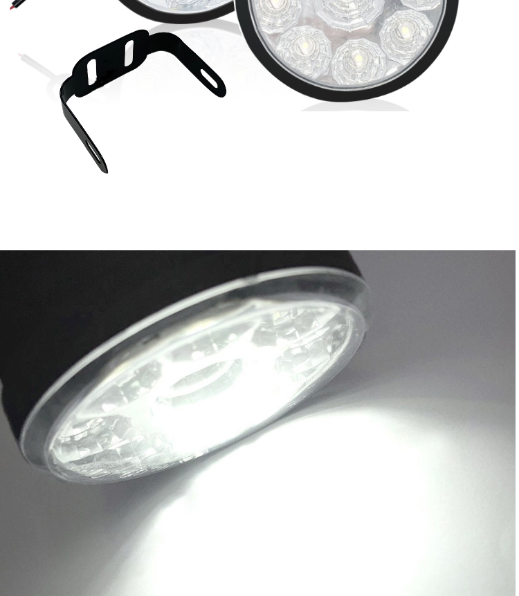 12V 5050 Driving Car Fog Lamp Led Bulb Round Led Daytime Running Light