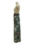 Leo Print Beautiful Womens Long Skirts , High Waisted Bodycon Skirt Anti Wrinkle