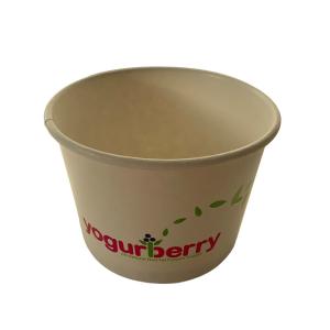 Quality Wood Pulp 5oz Ice Cream Tubs PE Lined Custom Design Food Grade Leak Proof wholesale