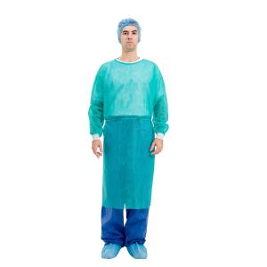 Quality 40gsm 45gsm Disposable Protective Isolation Gown With Cuffs 20gsm 25gsm 30gsm 35gsm wholesale