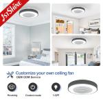 ETL Dimmable 3 Color Bedroom Ceiling Fan Light 20inch