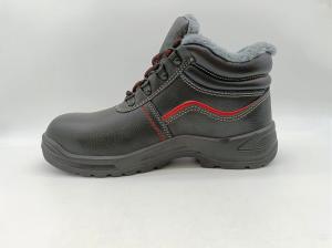 Quality Anti Puncture Winter High Top Shoes Black Leather Slip Resistant Shoes Durable wholesale