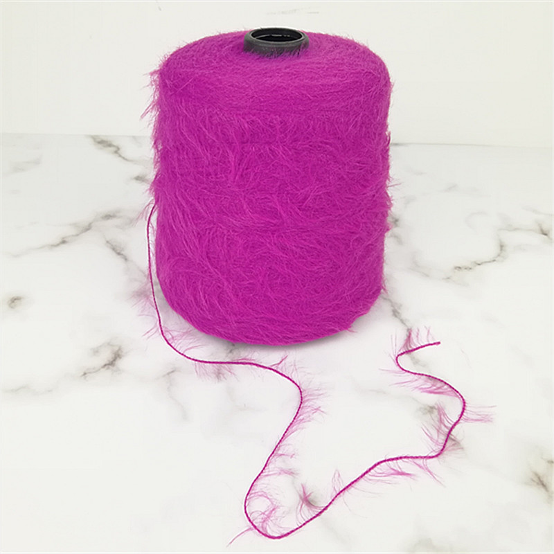 Nylon Soft Mink Cashmere Feather Yarn Dyed Hand Knitting