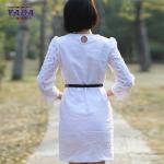 Ladies long sleeves embroidery dress casual wear latest ladies office dresses