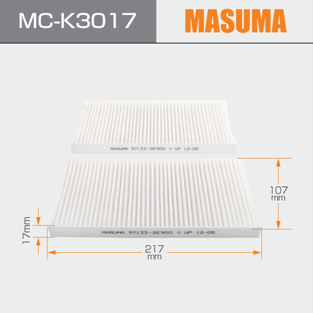 24*23.5*2.8 cm Cabin Filter for KIA SORENTO I Best Guaranteed MC-K3017 MASUMA Guaranteed