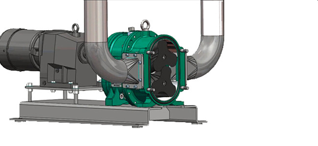 Self Priming Stable Biogas Substrate Pump , Abrasion Resistant Rotary Lobe Pumps