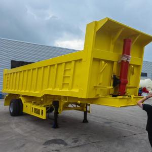 Quality 3 Axles 60 Ton Multi Funtion Flat Bed Tank Tipper Dumper Dump Trailer For Construction wholesale
