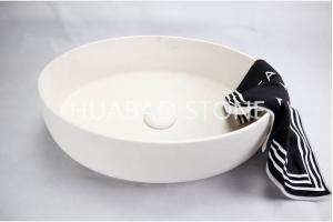 Quality Commercial Cylindrical Stone Sink Basin , Unusual Bathroom Sinks Long Lifetime wholesale