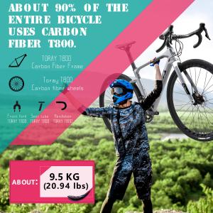Quality SHIMANO R3000 18 Speed Carbon Gravel Road Bike 150kg Load Capacity wholesale