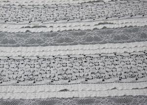 Quality Delicate Grey Stretch Lace Fabric For Nightwear , Bedding Textile SGS CY-LW0182 wholesale