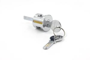 Quality Medium Round Rim Cylinder Lock Surface Polish Chrome Plated Silver Color wholesale