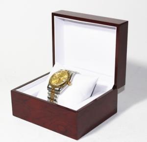 Quality Classic Jewelry Wooden Box With White Leather Pillow , Wooden Watch Box wholesale