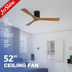 Quality 52 Inches 3 Wooden Blade Ceiling Fan With 6 Speed Remote Control DC Type Motor wholesale