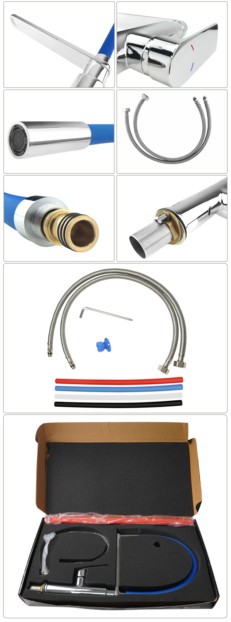 ISO9001 5L/Min At 1.0bar Silicone Flexible Kitchen Faucet