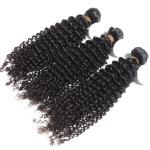 Kinky Curly Malaysian Hair Extensions Double Weft Natural Color