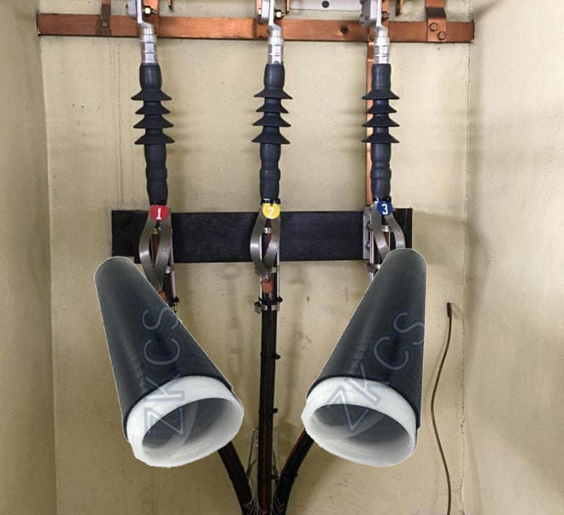 39 Inch Length EPDM Rubber Cold Shrink Tube , 38 KN/Mm EPDM Cold Shrink Sleeve