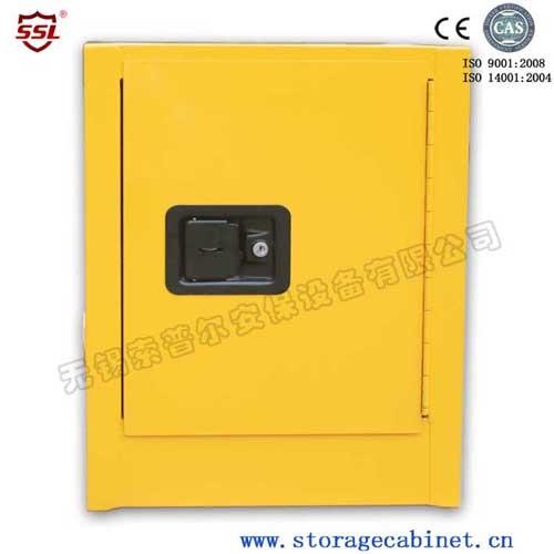 Yellow Powder Coated Flammable Chemical Storage Cabinets For Laboratory , Bench