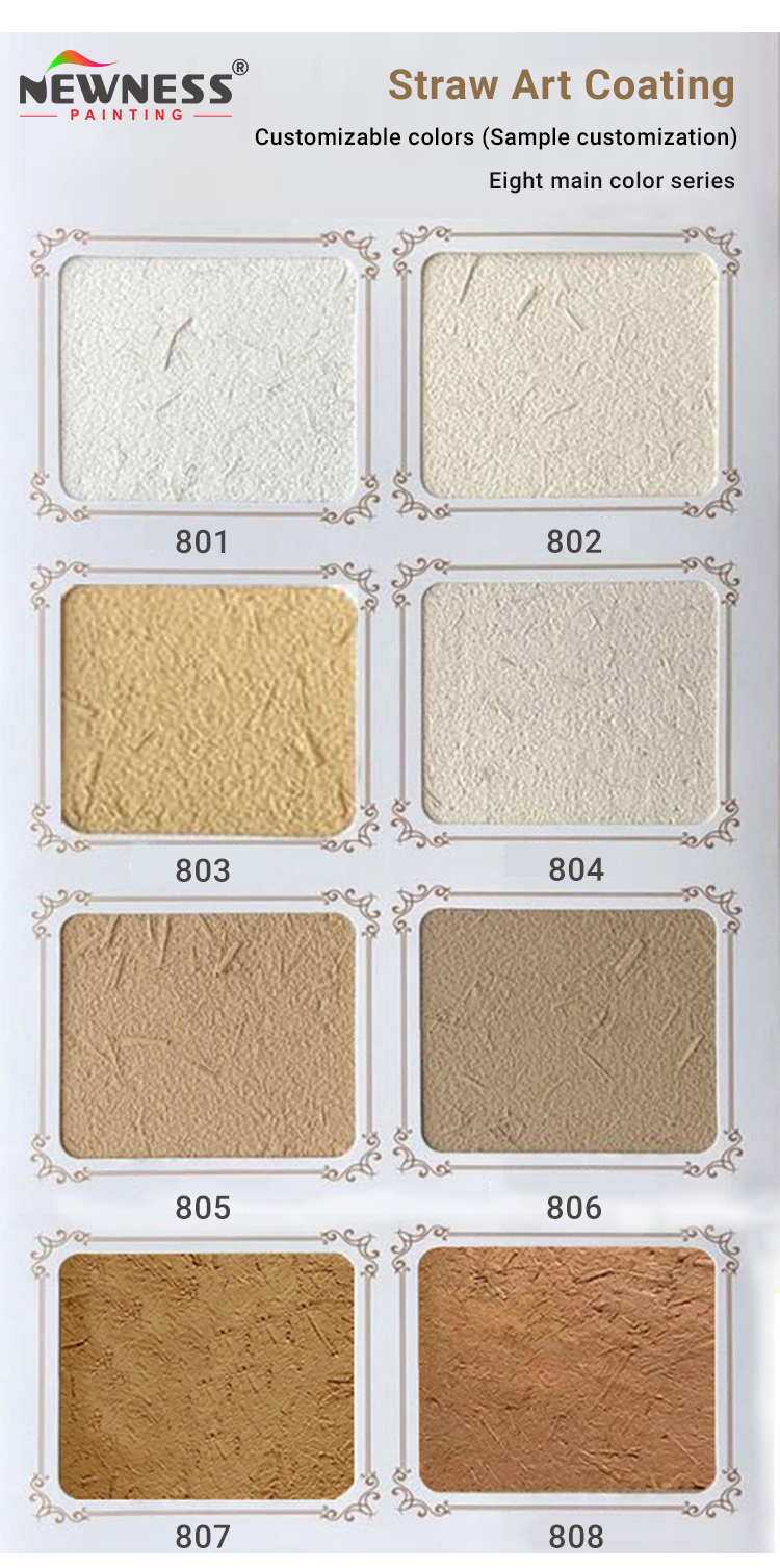 Base on Color Chart Straw Mud Effect Rammed Earth Paint Wall Effect for Moisture-Proof
