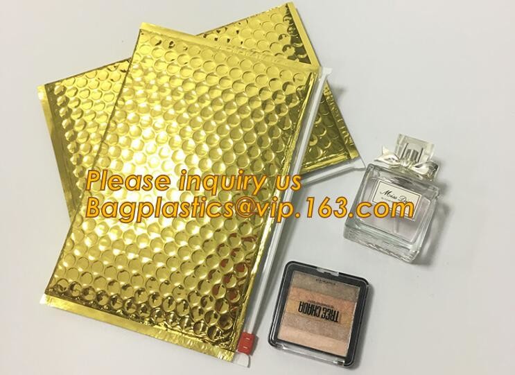 Cosmetic Pink Slider Padded Bag/Silver k Bag With Bubble,Padded Envelopes Cheap Aluminium Foil k Holographic