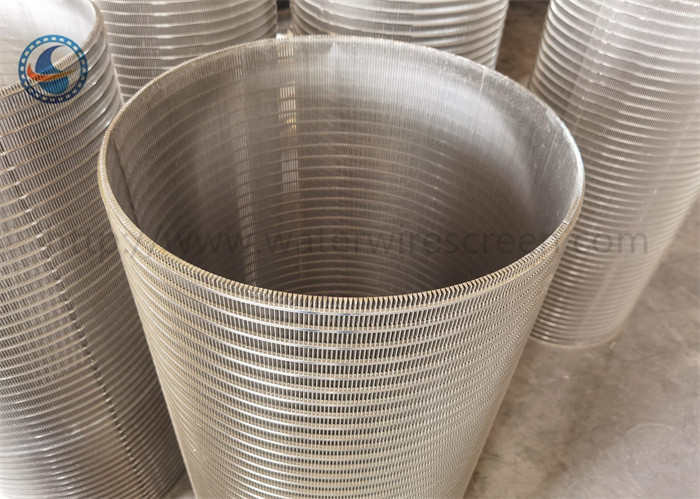 Wedge Wire Wrapped Slotted Rotary Screen Drum Back Wash