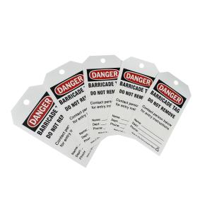 Quality Plastic Tag Polyester Durable Double Sided Printing Warning Tag wholesale