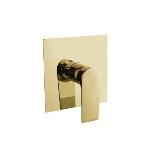 Quality Single lever in wall concealed bath shower mixer bathroom golden brass tap faucet OEM wholesale