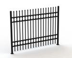 Customized Black Zinc Steel Metal Garrison Fence Panels Maintenance Free