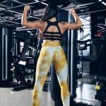 Tie Dye Xl Workout Leggings Polyester Spandex Material Butt Lifting Breathable