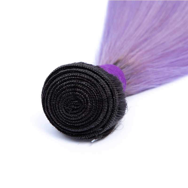 #T1B/Purple Straight Remy Human Hair Bundles Sew In Weave Bundles Brazilian Bundle Deals