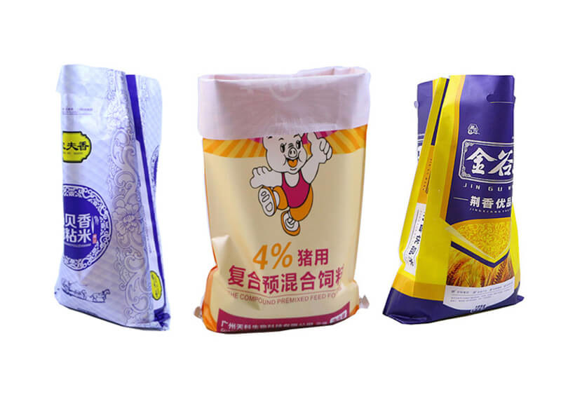 100% Reusable 5kg Polypropylene Woven Rice Bags Environment Friendly
