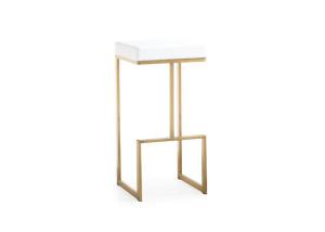 Quality White 0.112CBM 4.0KGS Leather Upholstery Bar Stools wholesale
