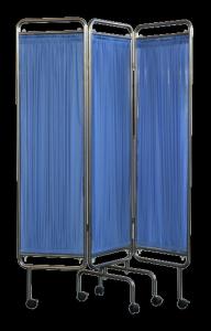 Quality Stainless Steel Hospital Folding Screen Removable Fabric With Wheels wholesale