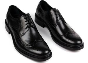 Quality Genuine Leather Men's Dress Shoes Dark Brown Spring Autumn Shoes wholesale