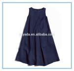 Fashion Lady Sleeveless Flare Linen Cotton Long Dress For Plus size