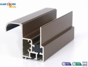 Quality Aluminum Construction Profiles Sliding Windows With Coffee Powder Coated / Double Glazed wholesale