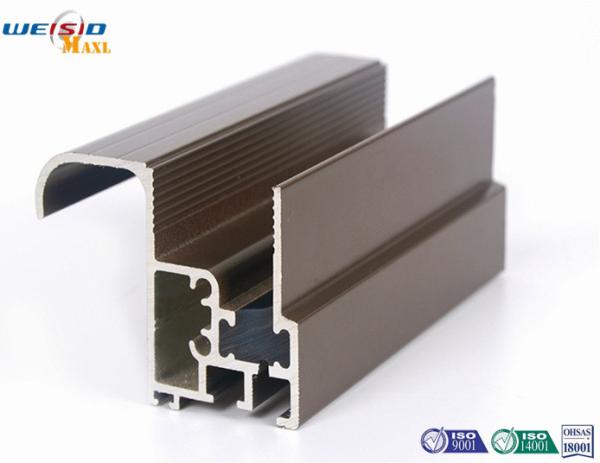 Aluminum Construction Profiles Sliding Windows With Coffee Powder Coated /