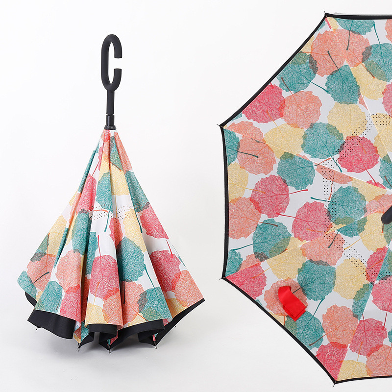 Double Layer Reverse Inverted Umbrella Pongee Fabric BSCI Approved