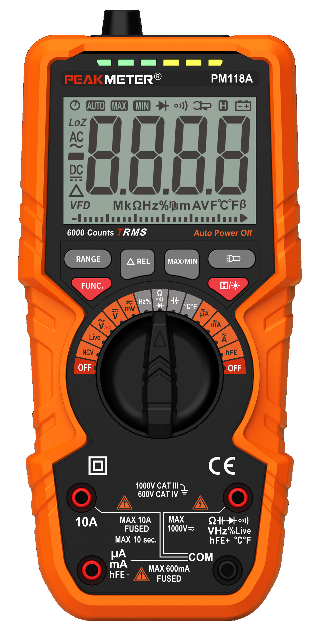 Manual And Auto Range Digital Meter 1000V Voltmeter AC DC Digital Multimeter MAX And MIN Measurement