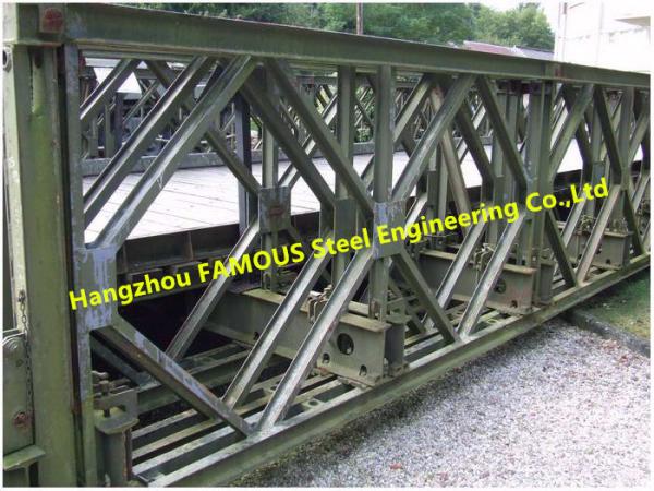 Long Span Steel Bailey Bridge , 3m Metal Modular Steel Bridge Structure