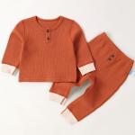 Autumn long sleeves newborn children's clothing sleepwear two pieces 4 colors