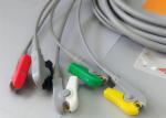 5 Leads Ecg Snap Medical Cable , Medical Equipment / Medical Device Accessories