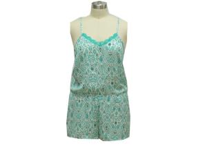 Quality 100% Polyesrter Ladies Casual Jumpsuits Sleep Wear Custom Harness Top With Short Pant wholesale