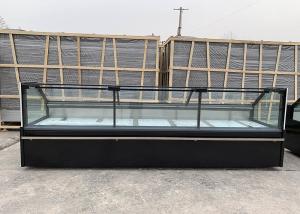 Quality Square Glass Delicatessen Display Counter 2580mm Fan Cooling wholesale