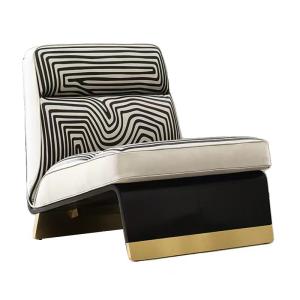Quality Black White Texture Custom Sofa Bed With Metal Leisure Chair wholesale