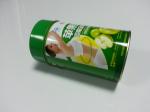 Metal Tin Food Packaging Container Green Round With Lid / Cover