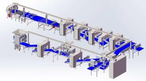 Quality ZKS850 Pastry laminating line / capacity 1200kg/hr with diverse make up accessories and auto.panning machine wholesale
